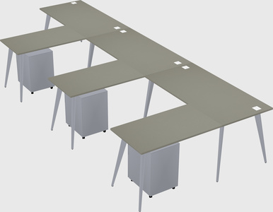 Modern l-shaped office desk