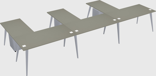Modern l-shaped office desk