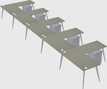 Modern l-shaped office desk