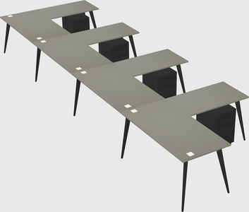 Modern l-shaped office desk