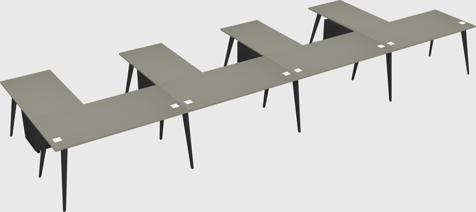 Modern l-shaped office desk