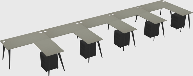 Modern L-shaped Office Desk