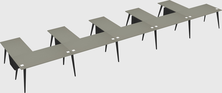 Modern l-shaped office desk