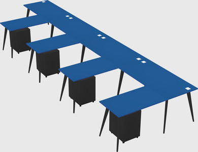 Modern l-shaped office desk