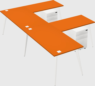 Modern l-shaped office desk