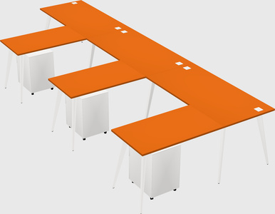 Modern l-shaped office desk