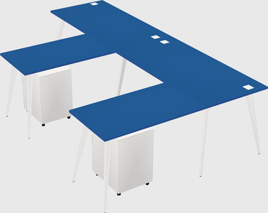 Modern l-shaped office desk