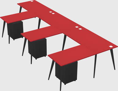 Modern l-shaped office desk