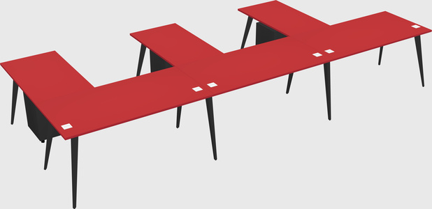 Modern l-shaped office desk
