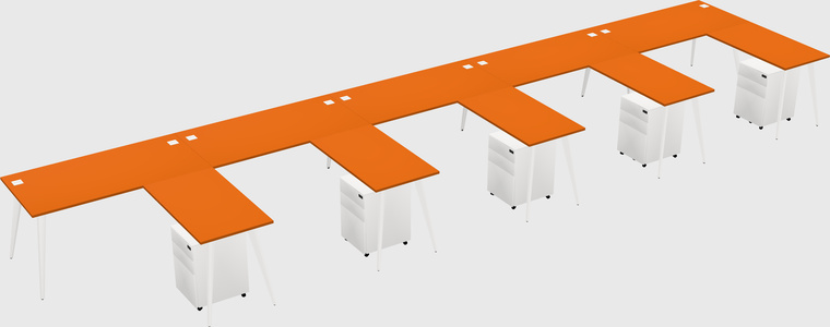 Modern L-shaped Office Desk
