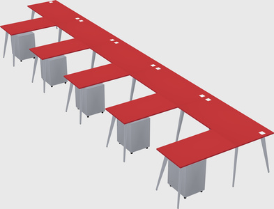 Modern l-shaped office desk