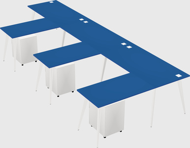 Modern l-shaped office desk