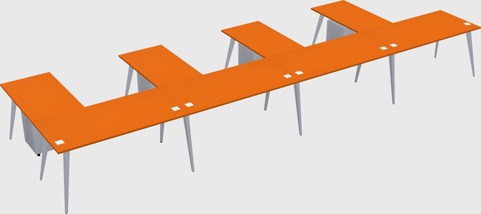 Modern l-shaped office desk
