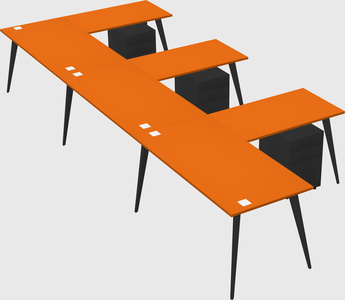 Modern l-shaped office desk