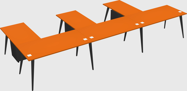 Modern l-shaped office desk