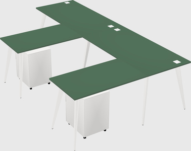 Modern l-shaped office desk