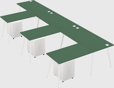 Modern l-shaped office desk