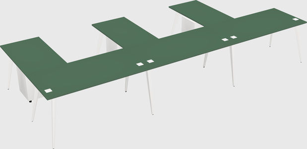 Modern l-shaped office desk