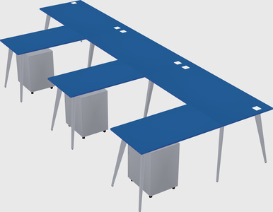Modern l-shaped office desk