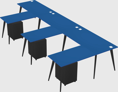 Modern l-shaped office desk