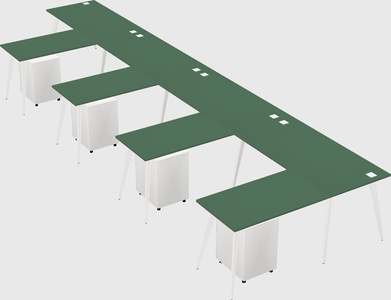 Modern l-shaped office desk