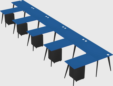 Modern l-shaped office desk