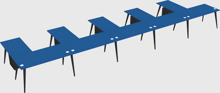 Modern l-shaped office desk