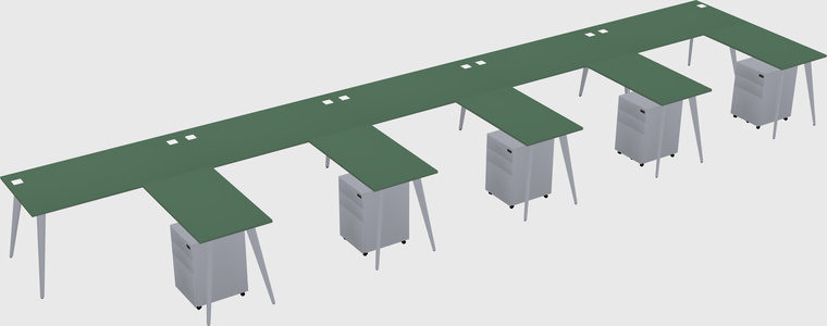 Modern L-shaped Office Desk