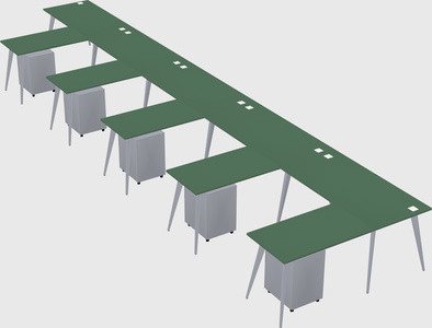 Modern l-shaped office desk