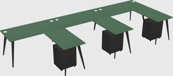 Modern L-shaped Office Desk