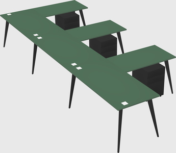Modern l-shaped office desk