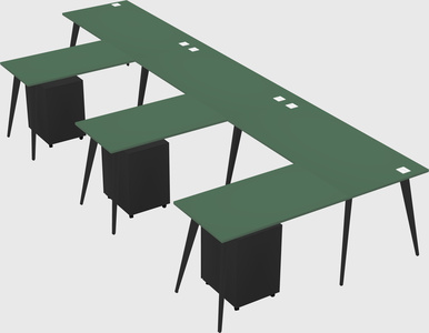 Modern l-shaped office desk