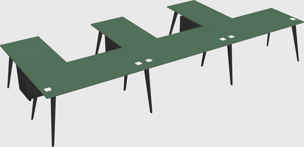 Modern l-shaped office desk