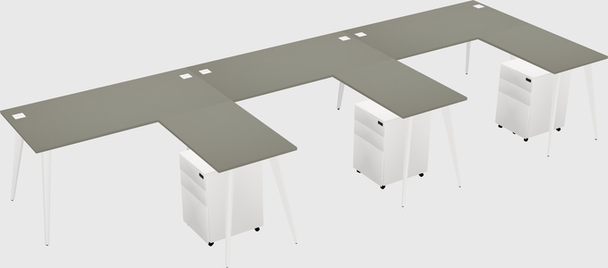 Modern L-shaped Office Desk
