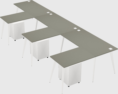 Modern l-shaped office desk