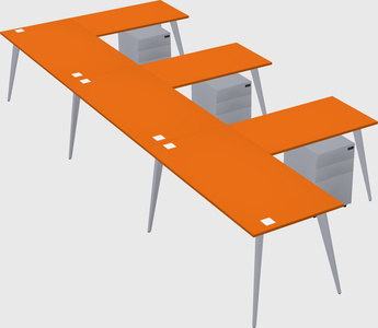 Modern l-shaped office desk