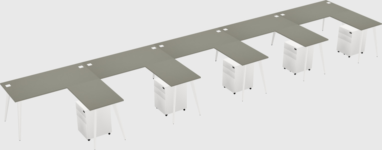 Modern L-shaped Office Desk