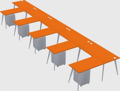 Modern l-shaped office desk
