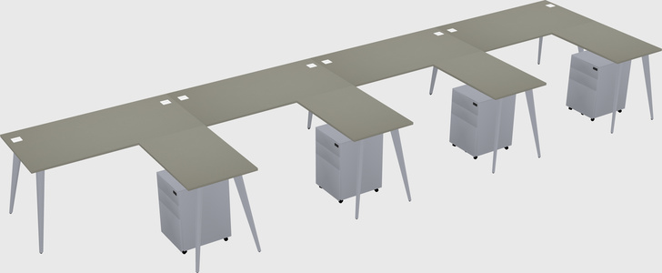 Modern L-shaped Office Desk