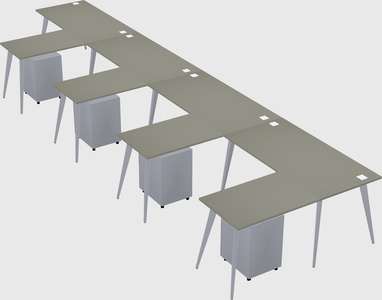 Modern l-shaped office desk