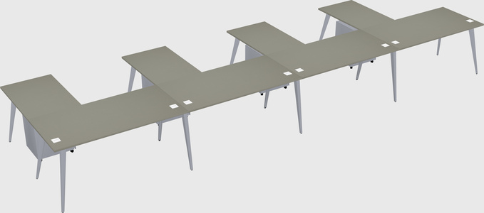Modern l-shaped office desk
