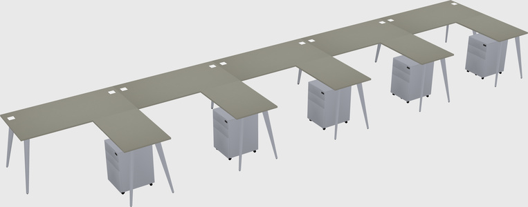 Modern L-shaped Office Desk