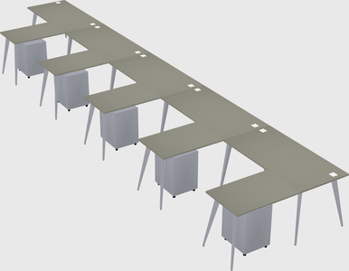 Modern l-shaped office desk
