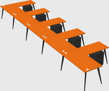 Modern l-shaped office desk