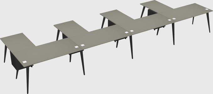 Modern l-shaped office desk
