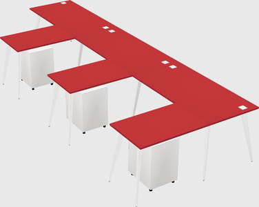 Modern l-shaped office desk