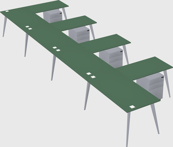 Modern l-shaped office desk