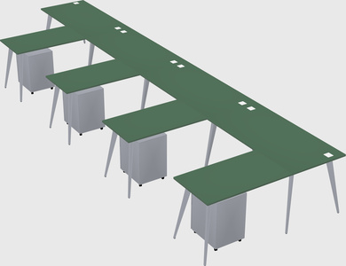 Modern l-shaped office desk