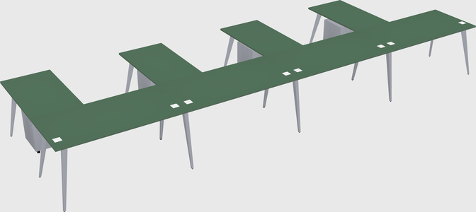 Modern l-shaped office desk