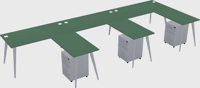 Modern L-shaped Office Desk